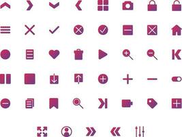 Vector of Essential UI 1 Icon Set Solid Gradient. Perfect for user interface, new application.