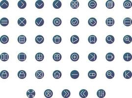 Vector of Essential UI 1 Icon Set Round Gradient. Perfect for user interface, new application.