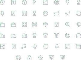 Vector of Essential UI 3 Icon Set Thin Gradient. Perfect for user interface, new application.