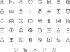 Vector of Investment Icon Set Thin. Perfect for user interface, new application.