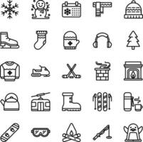 Vector of Winter Icon Set. Perfect for user interface, new application.