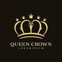 crown logo design template vector