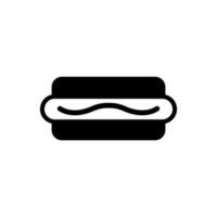 Hot dog icon, logo isolated on white background vector