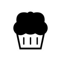 Muffin icon, logo isolated on white background vector