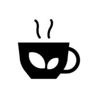 caliente té icono, logo aislado en blanco antecedentes vector