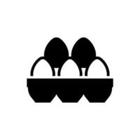 Egg tray icon, logo isolated on white background vector