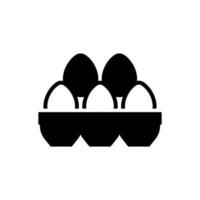 Egg tray icon, logo isolated on white background vector