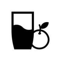 naranja jugo icono, logo aislado en blanco antecedentes vector