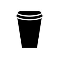 Paper cup icon, logo isolated on white background vector