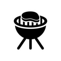 Grill icon, logo isolated on white background vector