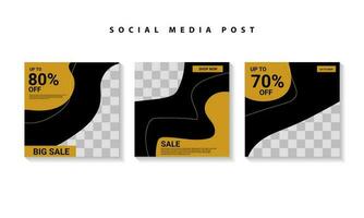 Social media post templates, perfect for digital marketing, social media templates that are modern, trendy and attractive vector