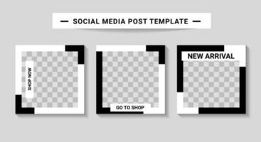 Social media post templates, suitable for digital marketing, social media templates that are modern, trendy and attractive vector