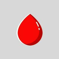 Red blood drop design with flat design style vector