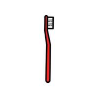 Illustration of a toothbrush tool in a flat design style vector