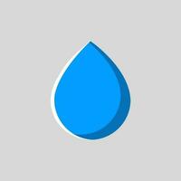 The design of the water droplets is blue, using a flat design style vector