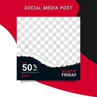 Modern vector black friday sale banner collection social media templates