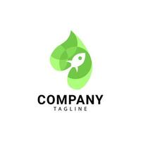 green plant logo which looks modern and trendy vector