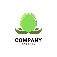 green plant logo which looks modern and trendy vector