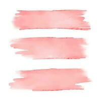 pink watercolor brush on white background vector