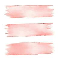 rosado acuarela cepillo en blanco antecedentes vector