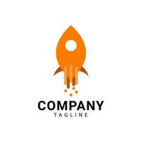 a modern and trendy rocket logo vector