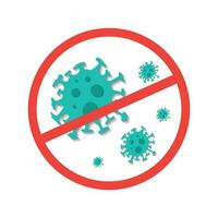 Corona virus illustration design, green vector