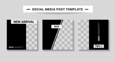 Social media post templates, suitable for digital marketing, social media templates that are modern, trendy and attractive vector