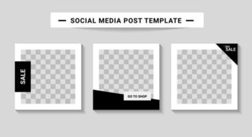 Social media post templates, suitable for digital marketing, social media templates that are modern, trendy and attractive vector