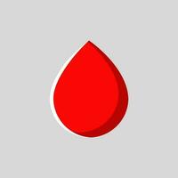 Red blood drop design with flat design style vector