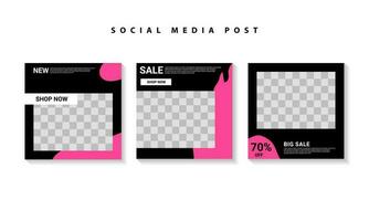 Social media post templates, perfect for digital marketing, social media templates that are modern, trendy and attractive vector