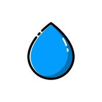 The design of the water droplets is blue, using a flat design style vector