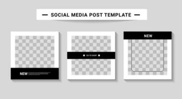 Social media post templates, suitable for digital marketing, social media templates that are modern, trendy and attractive vector