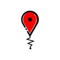 Location symbol, to indicate a location vector