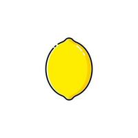 Lemon icon with flat design style vector
