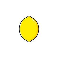 Lemon icon with flat design style vector