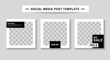 Social media post templates, suitable for digital marketing, social media templates that are modern, trendy and attractive vector