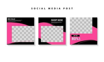 Social media post templates, perfect for digital marketing, social media templates that are modern, trendy and attractive vector