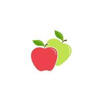 Green and red apple icons, modern design - vector icon.