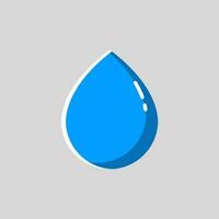 The design of the water droplets is blue, using a flat design style vector