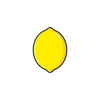 Lemon icon with flat design style vector