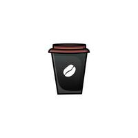 el plastico café taza, café vaso icono, adecuado para cafés, café lugares y otros vector