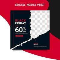 Modern vector black friday sale banner collection social media templates