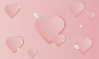 Valentine's themed background design with a paper cut style, perfect for Valentine's Day backgrounds vector