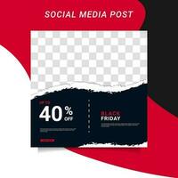 Modern vector black friday sale banner collection social media templates