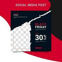 Modern vector black friday sale banner collection social media templates