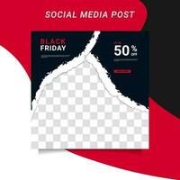 Modern vector black friday sale banner collection social media templates