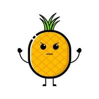 a pineapple character wearing sunglasses vector