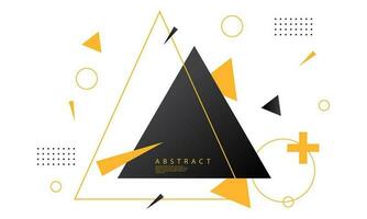 Modern and trendy geometric abstract background, in yellow and black. vector