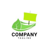 green plant logo which looks modern and trendy vector