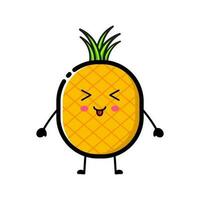 a pineapple character wearing sunglasses vector